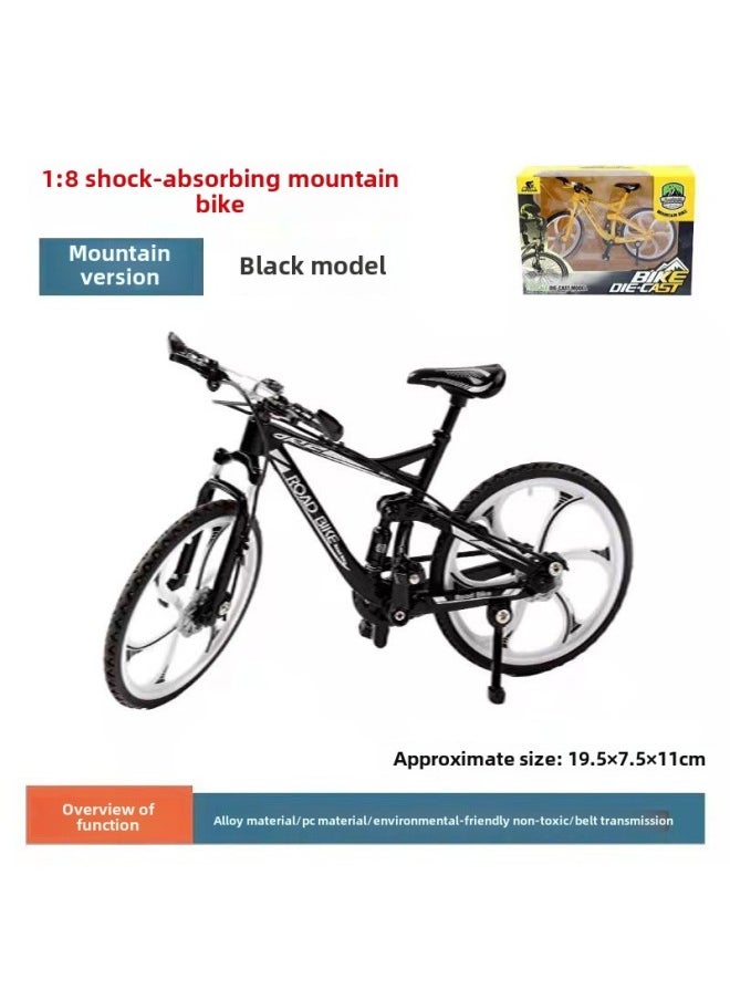 Nostalgic Retro Style 28 Big Bar Old Alloy Bicycle Model Bicycle Small Ornaments Toy Wholesale-Color: Shock Absorbing Mountain Bike (black)
