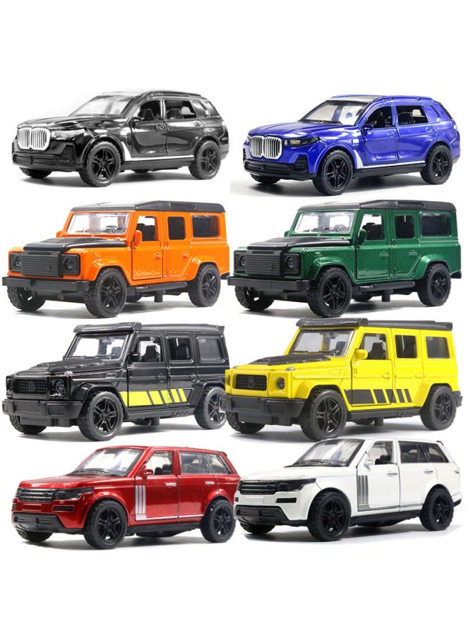 Bulk Alloy Off-road Car Model Open Door Children's Toy Car Boy Cake Ornaments Decoration Generation-Color: 2 Open The Door And Run For Small G Pink
