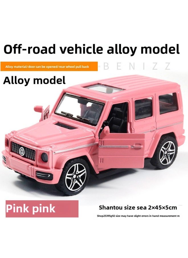 Bulk Alloy Off-road Car Model Open Door Children's Toy Car Boy Cake Ornaments Decoration Generation-Color: 2 Open The Door And Run For Small G Pink