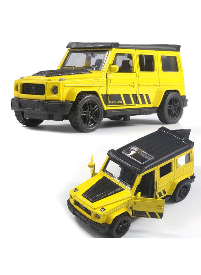 Bulk Alloy Off-road Car Model Open Door Children's Toy Car Boy Cake Ornaments Decoration Generation-Color: 2 Open The Door And Run For Small G Pink