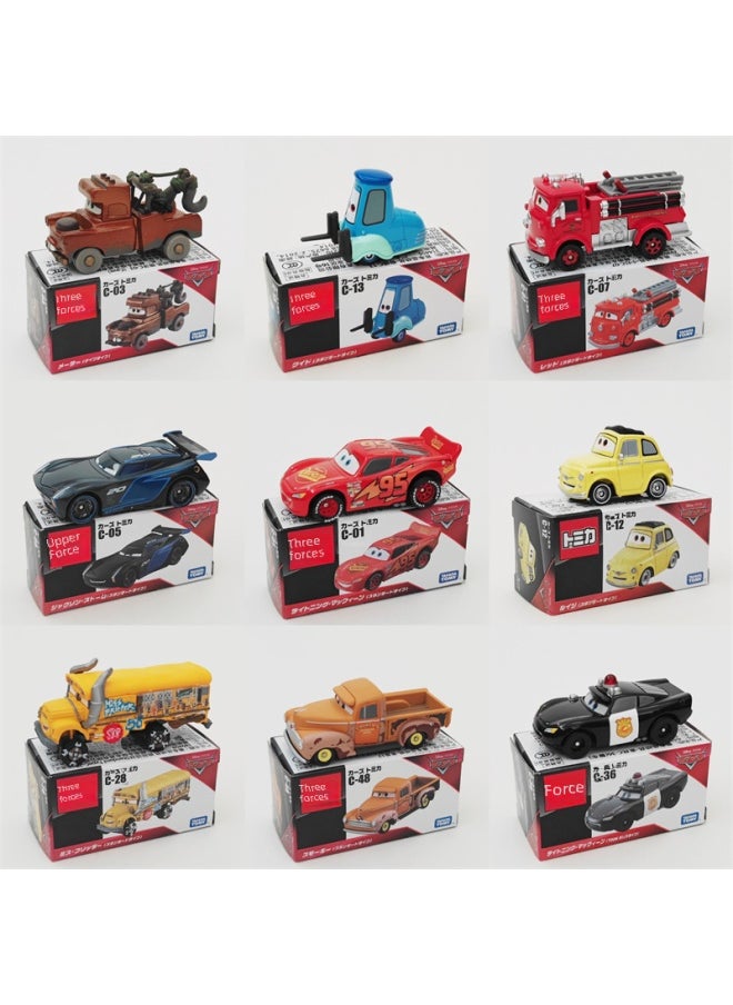 Authentic Tomy Car Model Toys Cars Alloy Racing Car Models Small Collectible Gifts For Boys Toys Racing 155 Scale-Color:Racing Story-C-24-Lightning McQueen