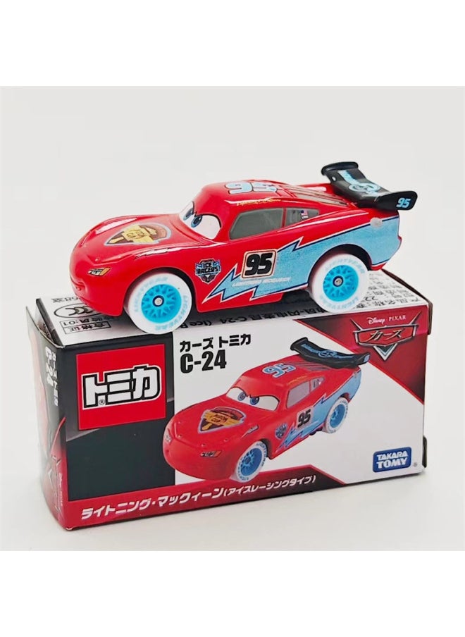 Authentic Tomy Car Model Toys Cars Alloy Racing Car Models Small Collectible Gifts For Boys Toys Racing 155 Scale-Color:Racing Story-C-24-Lightning McQueen