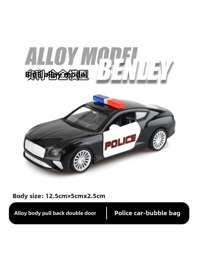 [bag] 1:36 Alloy Car Simulation Car Model Boy Children's Toy Car Gift Ornaments-Color:(bubble Bag) 1:36 Binli Police Car