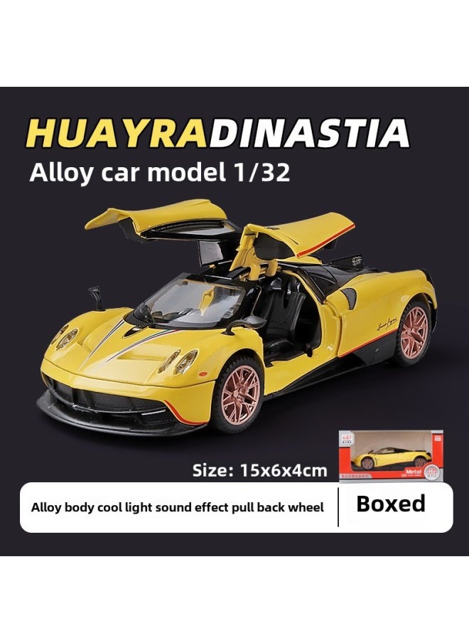 Boxed 1:32 Apollo Rambo Bugatti Bentley Alloy Sports Car Model Multi-door Sound And Light Collection Ornaments-Color:1:32 Parani Yellow