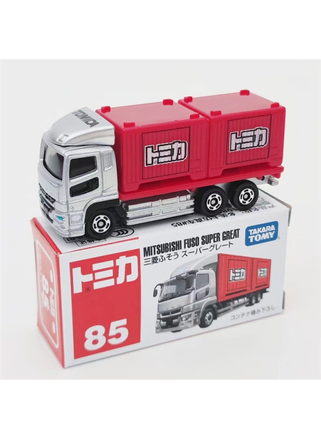 Genuine Red And White Box 1-150 Multi-American Card Alloy Car Number Nissan GTR Sports Car Transport Vehicle Engineering Vehicle Model Collection-Color:Red And White Box No. 85-mitsubishi Transport Vehicle