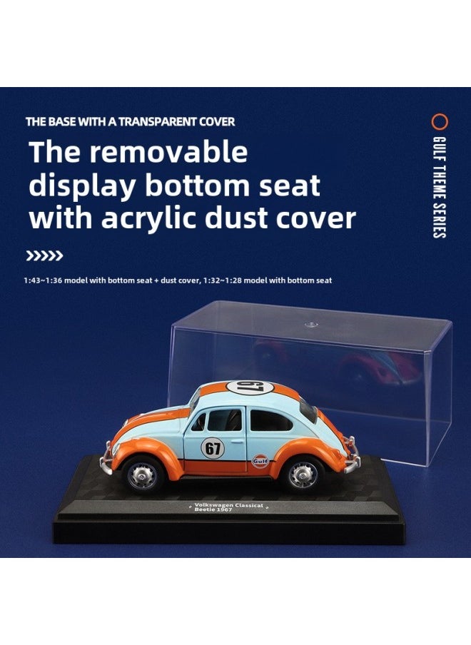 True Gulf Oil Station Joint Genuine Alloy Car Model Huili Acousto-Optic Simulation Racing Car Decoration Wholesale-Color:1-38 Volkswagen T1 Bus