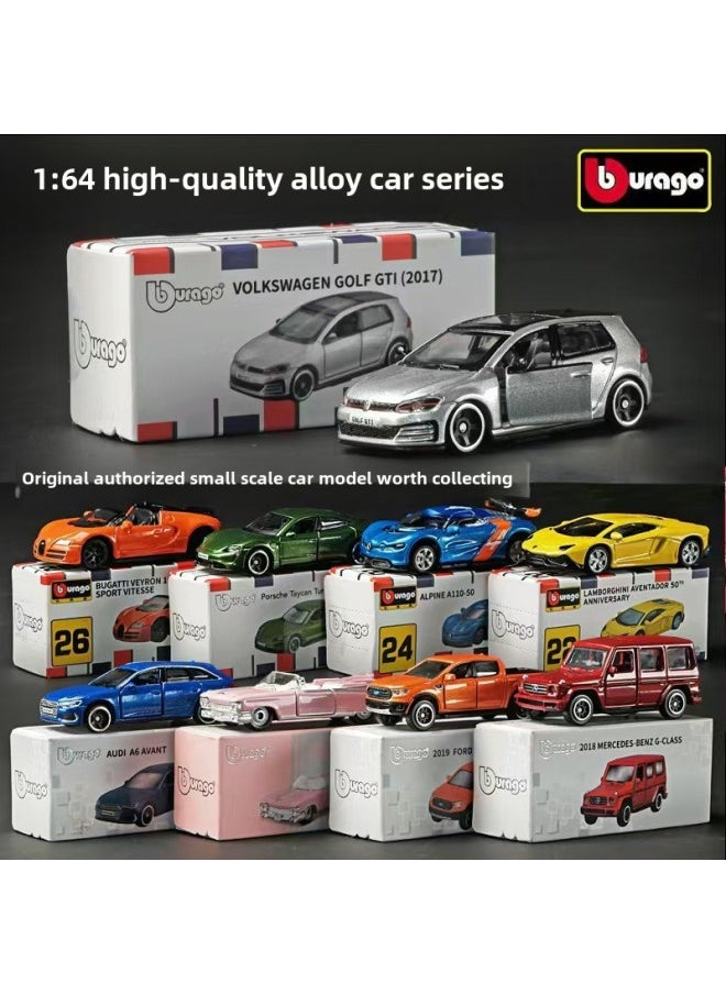 Genuine 1/64 High Simulation Model Pocket Alloy Car Children's Toy Car Collection Desktop Model Ornaments-Color:(white) 1:64 Ji Krypton 001 Car Model 59161b