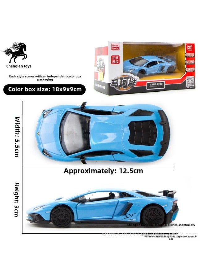 Marco's Lamborghini Daniel Calf Bat Mercedes-Benz Horse Audi Land Rover Simulation Alloy Car Model-Color:Bentley Continental GT Blue