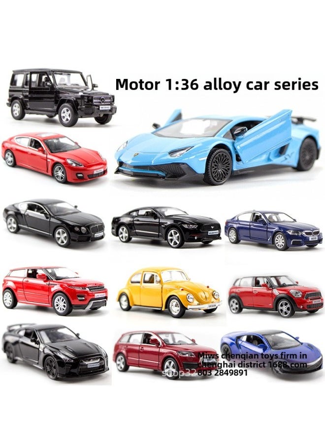 Marco's Lamborghini Daniel Calf Bat Mercedes-Benz Horse Audi Land Rover Simulation Alloy Car Model-Color:Bentley Continental GT Blue