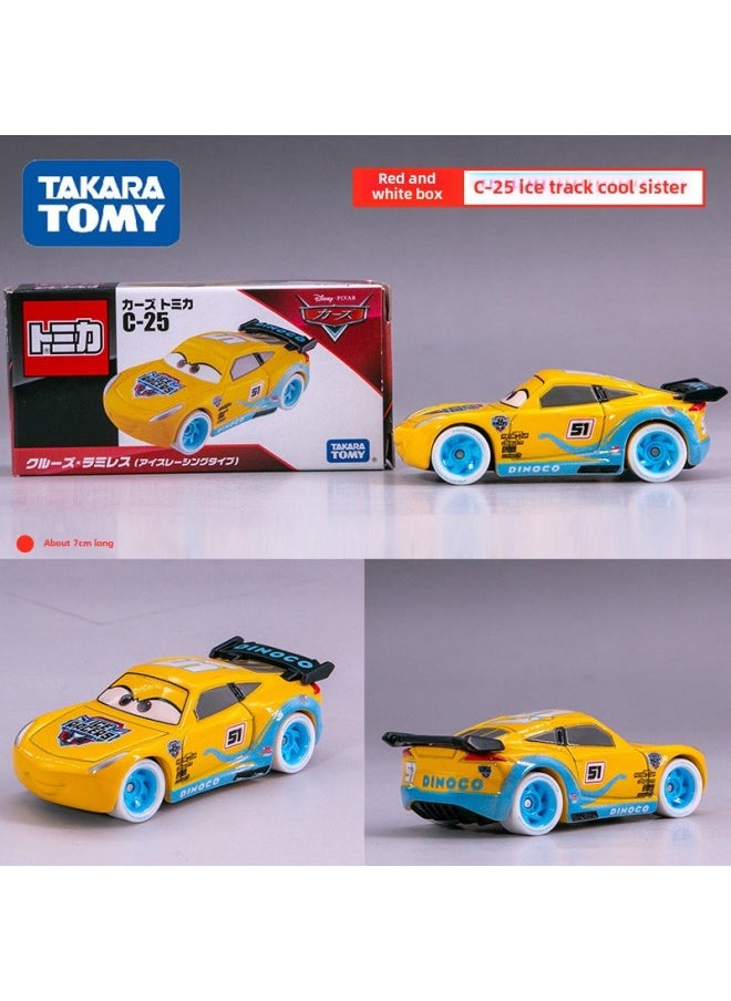 TOMY Multi-Mecca Racing CARS CARS 3 Lightning McQueen Jackson Cool Sister Alloy Car Toy-Color:C- 25 Cool Sister Ramirez (Ice Racing)227991