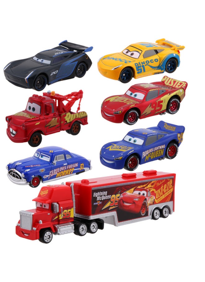 TOMY Multi-Mecca Racing CARS CARS 3 Lightning McQueen Jackson Cool Sister Alloy Car Toy-Color:C- 25 Cool Sister Ramirez (Ice Racing)227991
