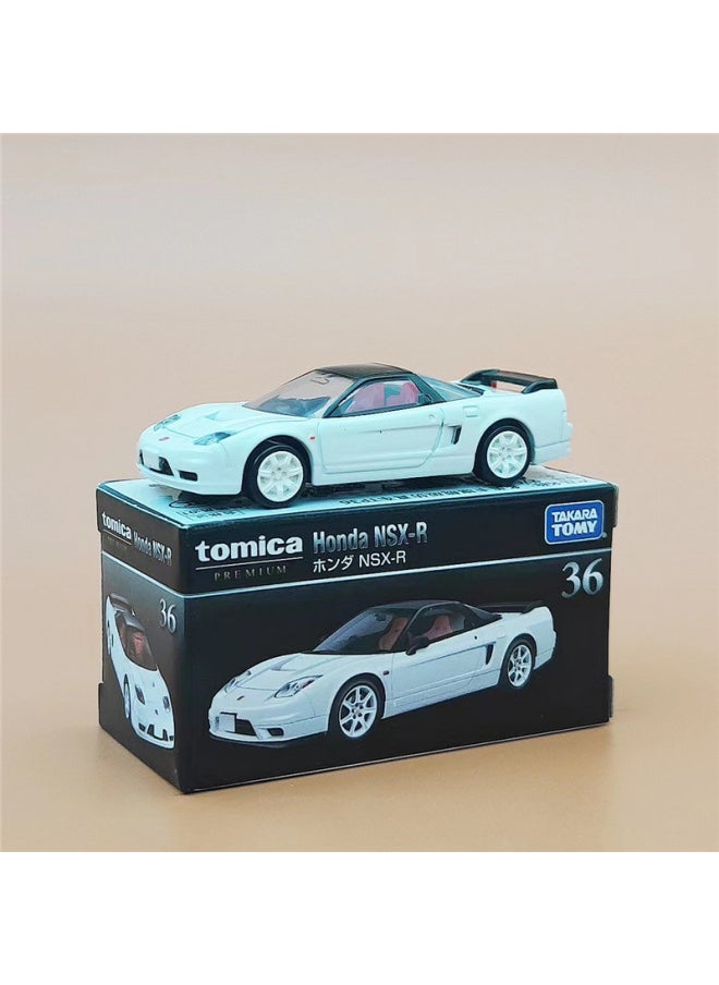 TOMY Multi-card Simulation Alloy Car Rambo Sports Car Mercedes-Benz Nissan GTR Car Model Collection Car Ornaments-Color:Black Box 36-Honda NSX-R