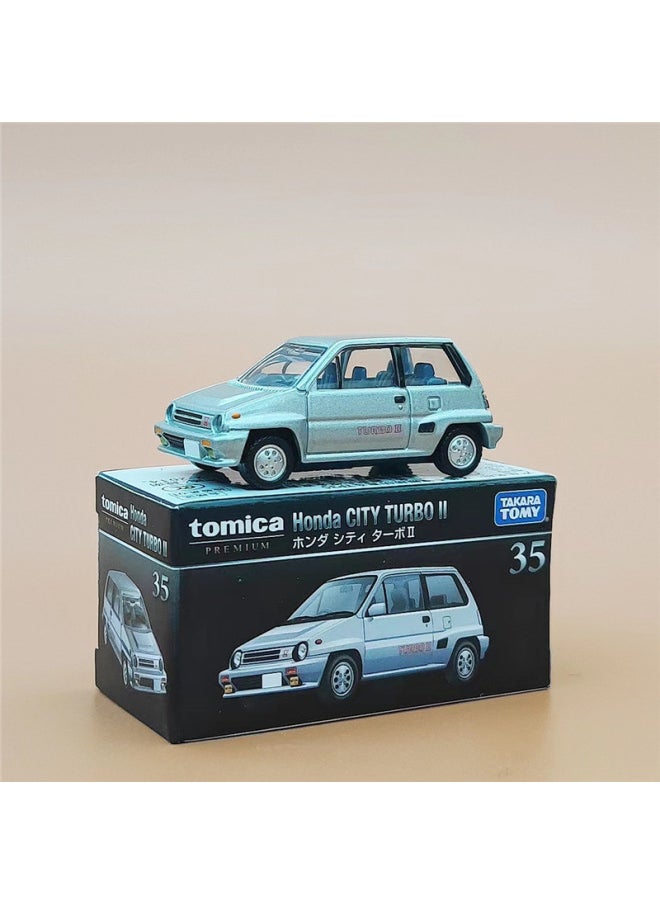 Genuine Tome Card Black Box Alloy Car Simulation Rambo Diablo Model Collection Gift Car Model Decoration-Color:Black Box 35-Honda CITY Bulldog