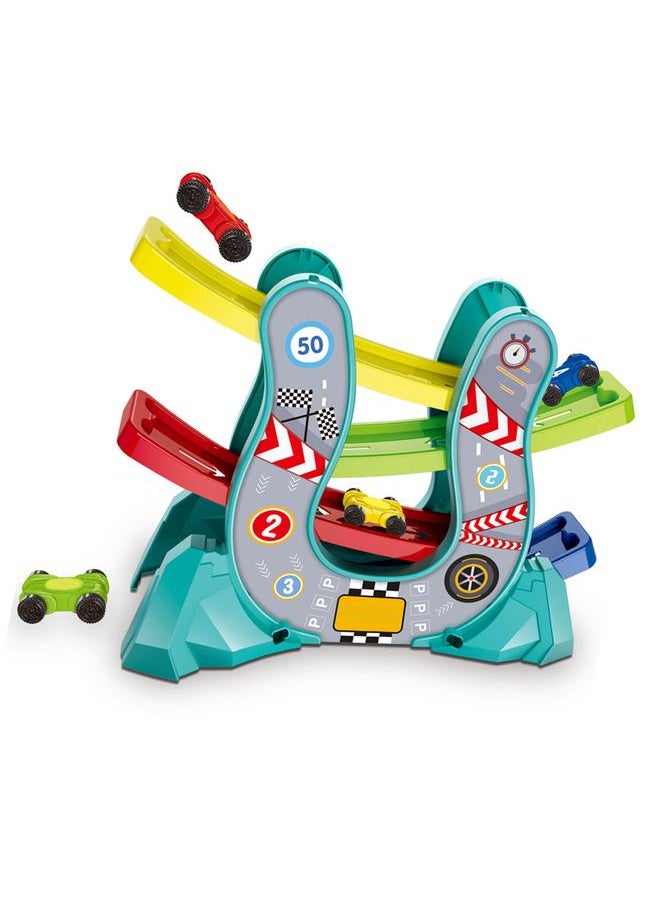 Race Car Ramp Toy Multifunctional Educational Track for Toddlers Home Green