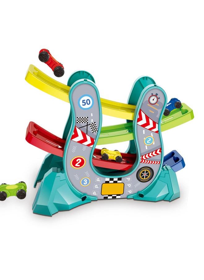 Race Car Ramp Toy Multifunctional Educational Track for Toddlers Home Green