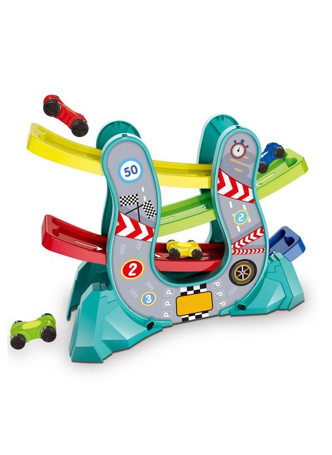 Race Car Ramp Toy Multifunctional Educational Track for Toddlers Home Green