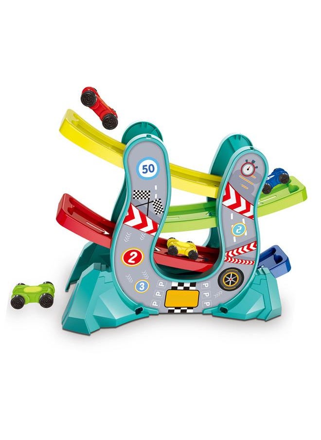 Race Car Ramp Toy Multifunctional Educational Track for Toddlers Home Green