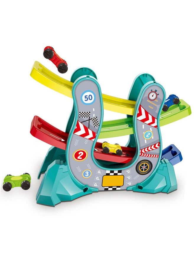 Race Car Ramp Toy Multifunctional Educational Track for Toddlers Home Green