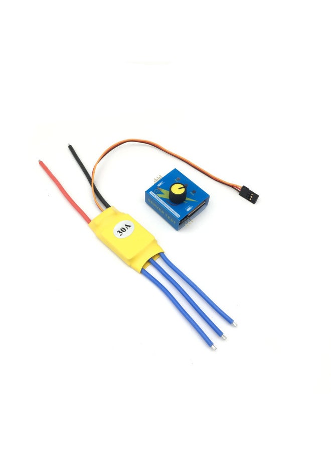 Model ETC 30A Brushless ETC Simple Tester DIY Package Suitable For A2212 Small KV Motor-Color:Single Electric Regulator + Tester