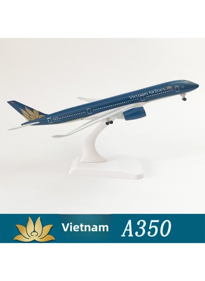 20cm Vietnam A350 Solid Alloy Aircraft Model With Landing Gear Model Aircraft Static Ornaments Gift Collection-Color:20cm Vietnam A350
