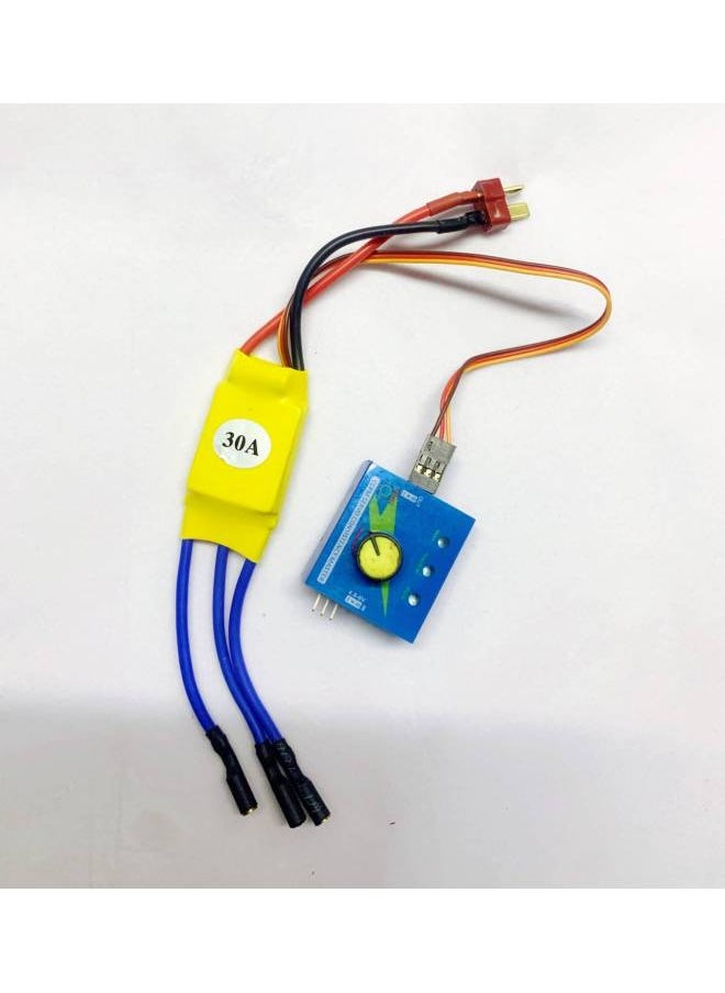 Model ETC 30A Brushless ETC Simple Tester DIY Package Suitable For A2212 Small KV Motor-Color:Electric Tuning And Welding Good Banana Head + Tester