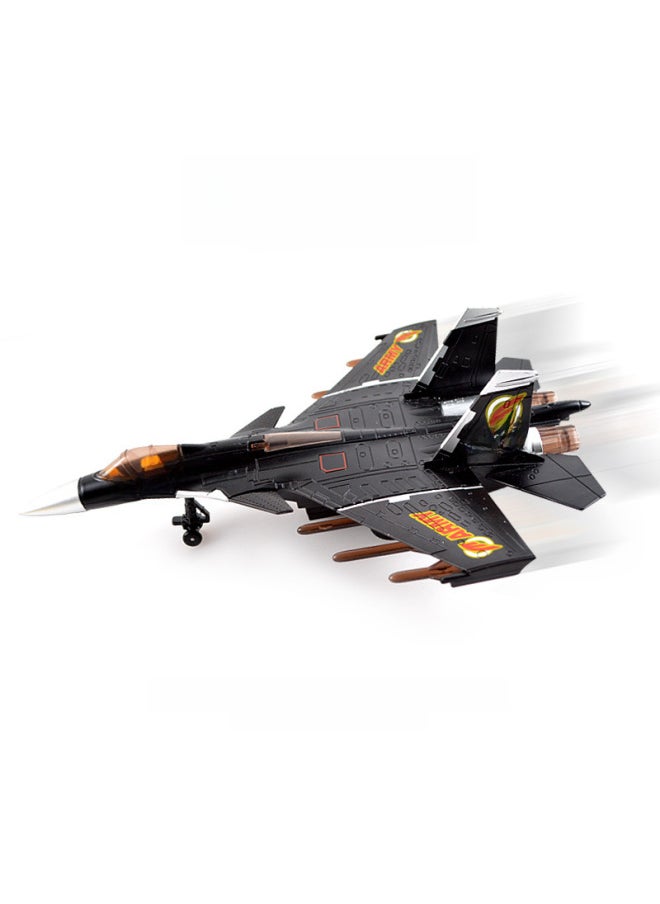 J-15 Light Sound Space Shuttle Model Fighter J-20 Model Alloy Aircraft-Color:Yellow