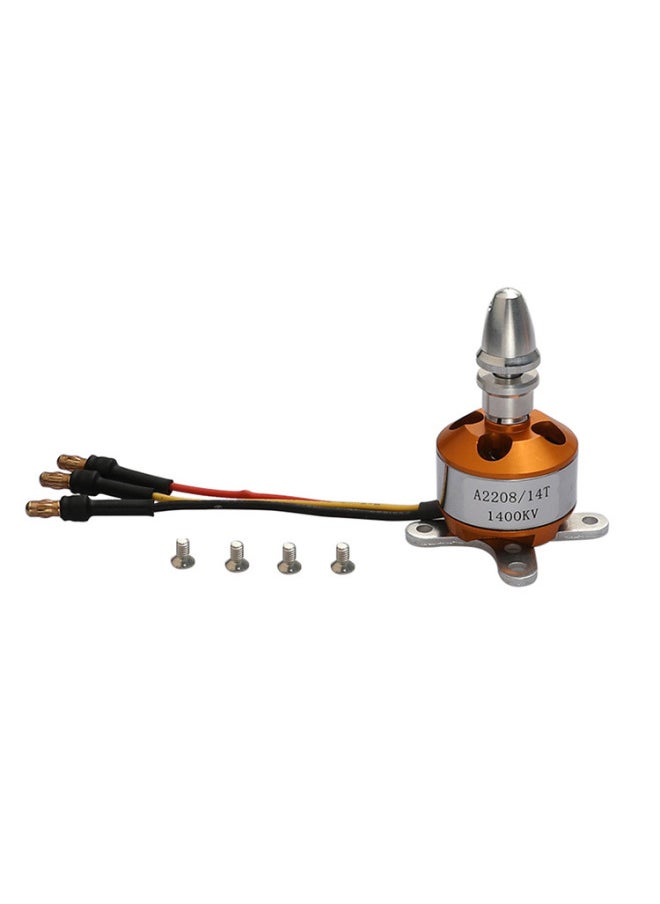 A2208 Brushless Motor Motor KV1100 KV1400 KV1800 KV2600 Model Aircraft Fixed Wing Four-axis-Color:KV1100 Single Motor