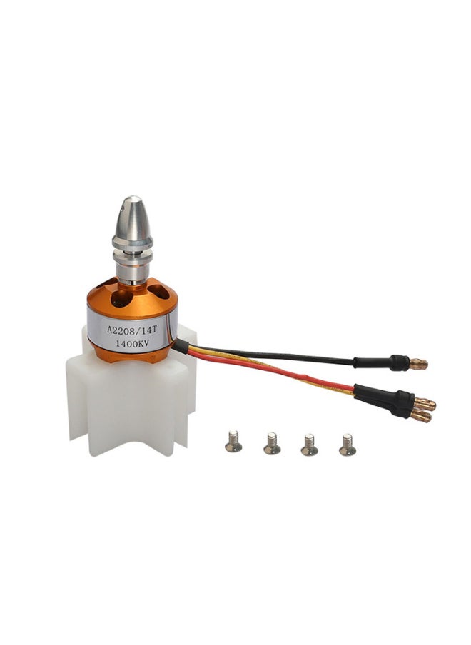 A2208 Brushless Motor Motor KV1100 KV1400 KV1800 KV2600 Model Aircraft Fixed Wing Four-axis-Color:KV1100 Single Motor