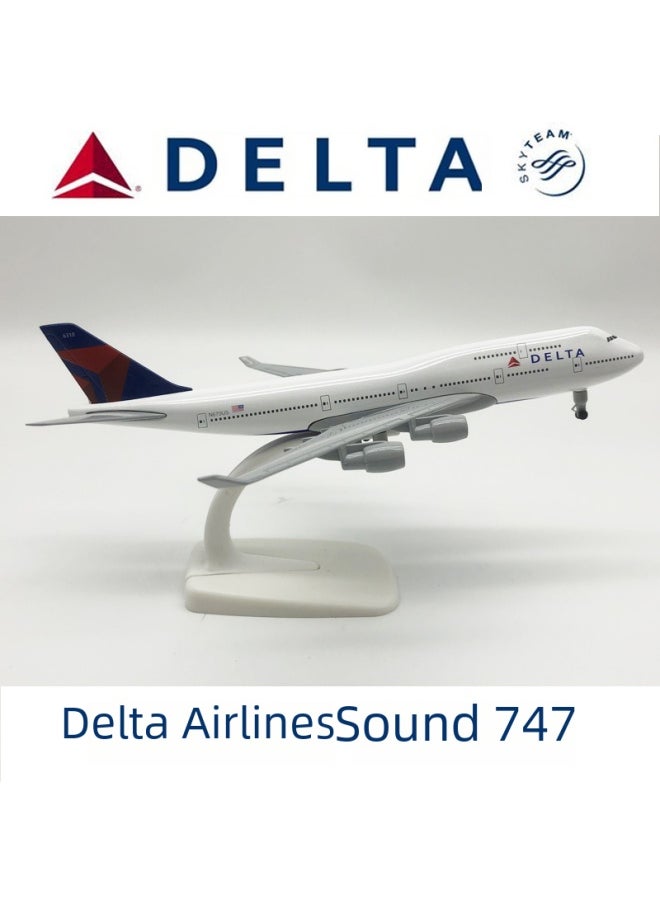 20cm Aircraft Model Alloy Solid Domestic And Foreign Major Aviation Boeing 737 Airbus 380 Ornaments Simulation Model-Color:20cm Shandong Airlines B737