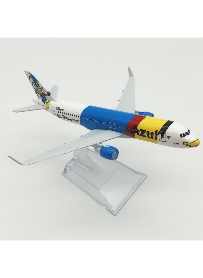 16cm Duck Aviation Alloy Aircraft Model A Generation Of Airbus 320 Manufacturers Sales.-Color:Green