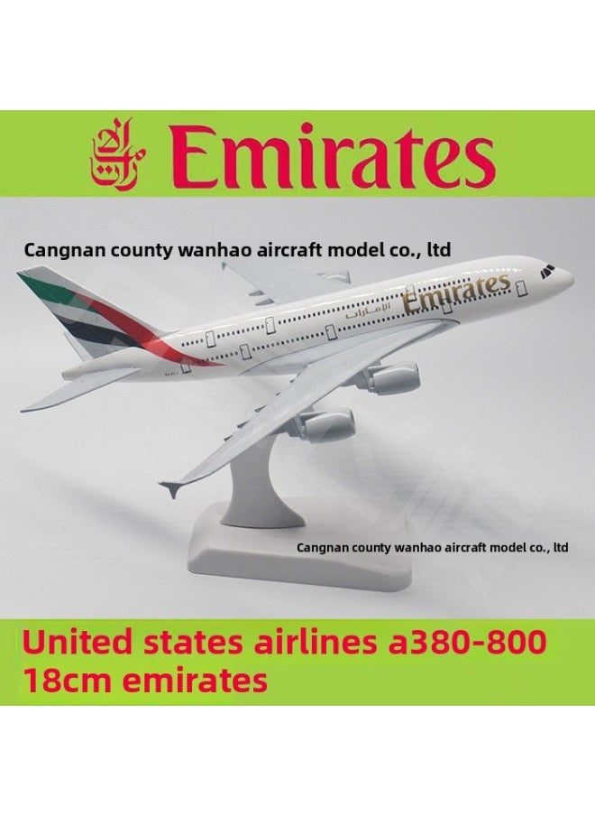 A380 Aircraft Model Original Model Singapore UAE UK Lufthansa 20cm Collection Gift Metal Alloy-Color:A380 Malaysia Malaysia