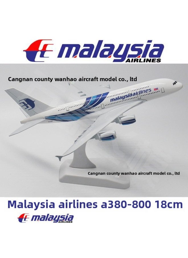 A380 Aircraft Model Original Model Singapore UAE UK Lufthansa 20cm Collection Gift Metal Alloy-Color:A380 Malaysia Malaysia