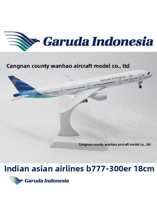 Metal Aircraft Model B777-300ER20cm Aviation Simulation Model Gift Collection China Eastern Airlines Vietnam Indonesia-Color:B777-300ER Indonesia Garuda Indonesia