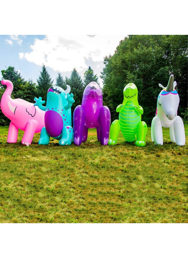 PVC Inflatable Animal Mount Puppy Elephant Dinosaur Unicorn Floating Row Floating Toy Children Swimming Ring-Color:Customization-Specifications:Customization
