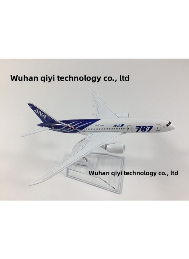 1:400 Civil Aviation Aircraft Model Alloy International Airbus Model Simulation Office Aircraft Model Ornaments-Color:All Nippon Airways 787