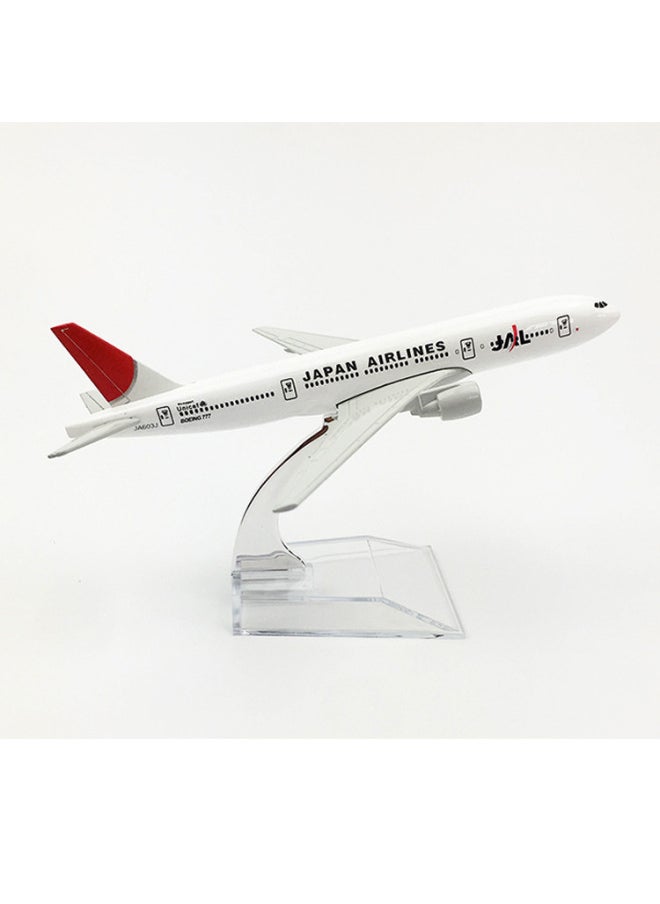 1:400 Civil Aviation Aircraft Model Alloy International Airbus Model Simulation Office Aircraft Model Ornaments-Color:Japan Airlines Boeing Boeing 777