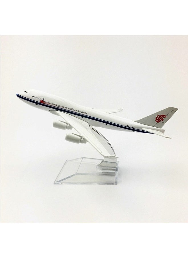 1:400 Civil Aviation Aircraft Model Alloy International Airbus Model Simulation Office Aircraft Model Ornaments-Color:International Aviation Boeing Boeing 747