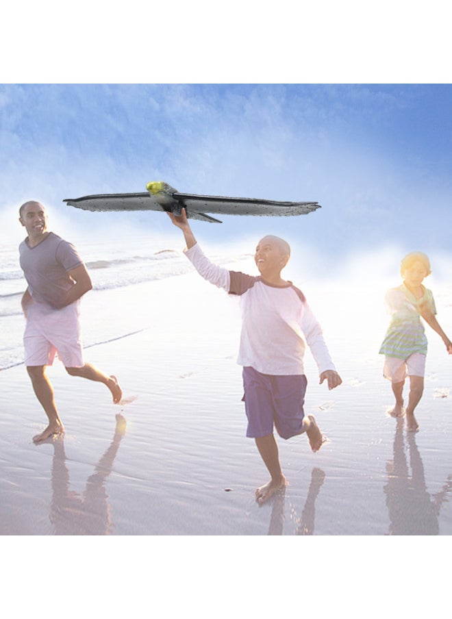 Product EPP Foam Hand-throwing Aircraft Hand-throwing Eagle Glider DIY Aviation Model Children's Toy 2 Pieces-Color:57cm Flying Eagle Hand Throwing Aircraft Gold + Silver 2 Zhuang (119g)