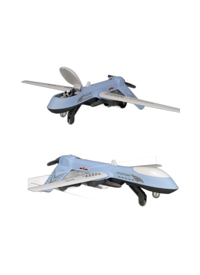 [Bulk] Tiyado Sound And Light Pull Back Pterosaurus UAV Alloy Material Children's Toy Model Aircraft 8170-Color:White