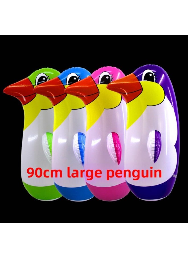 Direct Supply 90 Extra Large Penguin Tumbler Children Vent Sports Boxing Cartoon Inflatable Tumbler Toy-Color:Large Elephant