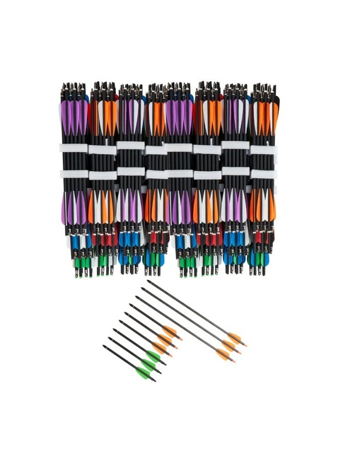 Supply Of Short Arrow Bow Arrows Multi-color 7.5/15/16/18/20/22 Inch Carbon Short Arrows-Color:16 Inch 2 Orange 1 White Mixed Carbon