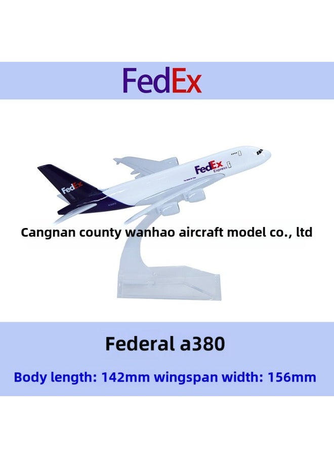 Special 15 Yuan A380 Aircraft Model 16cm Original Model UAE Malaysia Airlines KT Powder Gift Collection Alloy Simulation-Color:A380 Korean Korean
