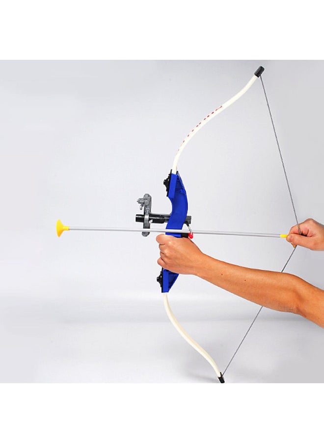 Traditional Sucker Children's Bow And Arrow Toy Suit Parent-Child Outdoor Competitive Archery Shooting Reflex Compound Bow Stand-Color:Big Blue Model + 10 Arrows + Hanging Target