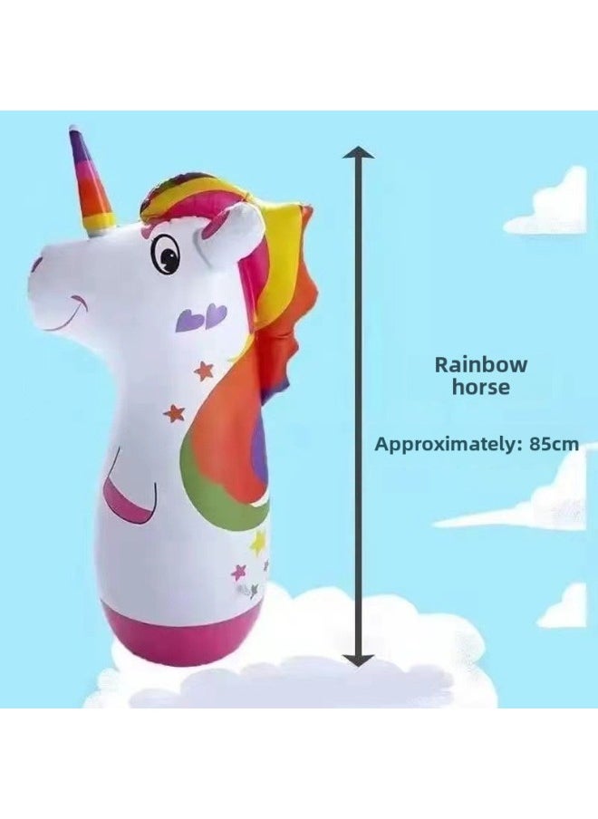 Manufacturers Supply Inflatable Dinosaur Tumbler Children's PVC Inflatable Toys Dinosaur Stall Toys Pushing Gifts-Color: Pink Dinosaur-Specifications:+foot Pump + Repair Patch