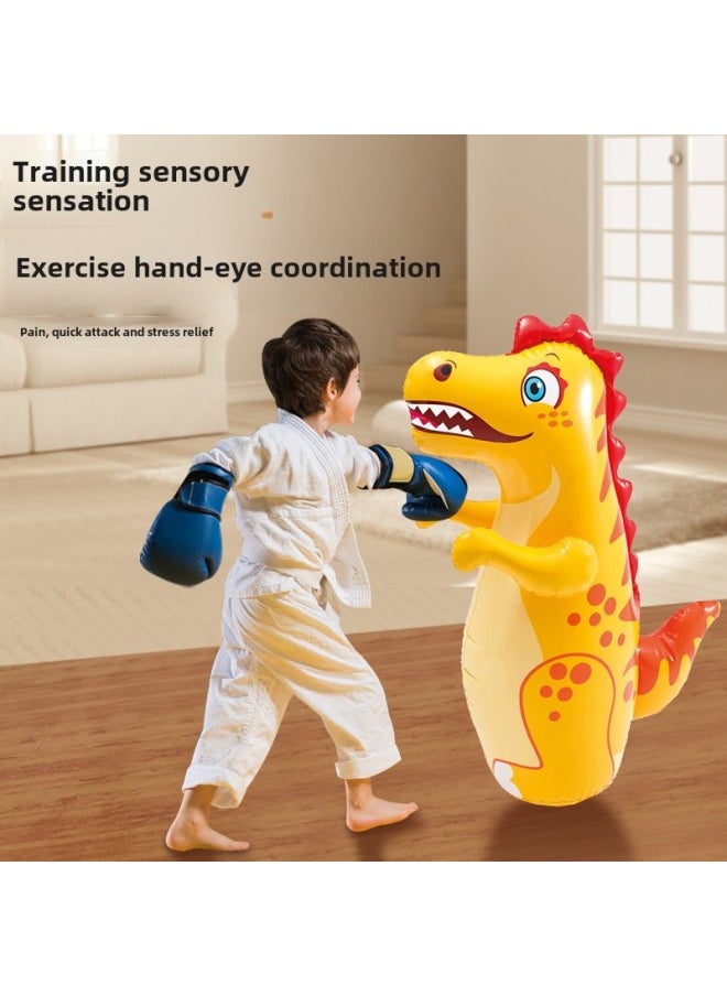Dinosaur Inflatable Tumbler Doll Large Size Kids Kids Baby Boxing Workout Inflatable Gift-Color:#▊▉Fawn Tumbler/free Pump㏇%