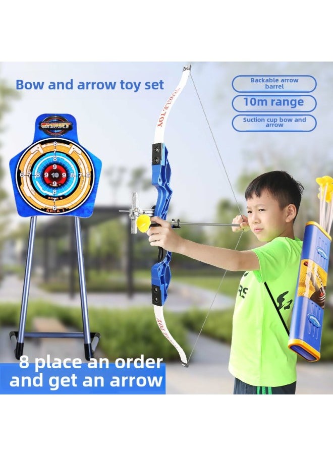 Children's Bow And Arrow Toy Introduction Archery Shooting Toy Soft Glue Sucker Arrow With Target Leisure Entertainment Model-Color:418A Camouflage Crossbow 6 Arrow Hanging Target
