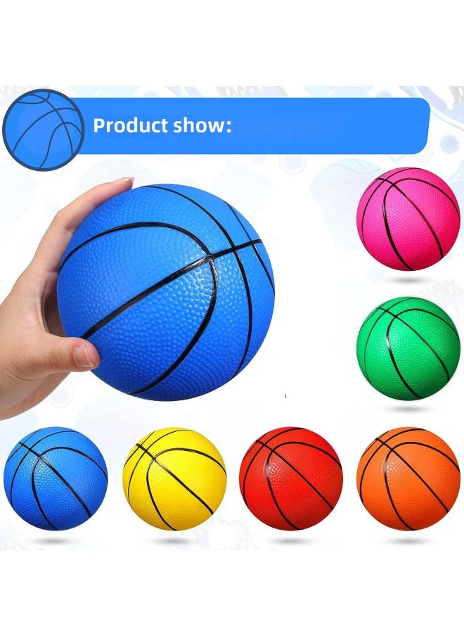 Popular Children's Toy Basketball PVC Inflatable Elastic Ball 16/18CM Multi-color Optional Elastic Ball-Color:Basketball Powder-Specifications:18CM