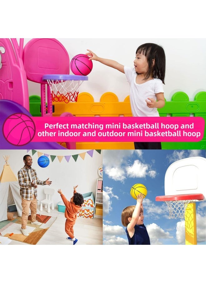 Popular Children's Toy Basketball PVC Inflatable Elastic Ball 16/18CM Multi-color Optional Elastic Ball-Color:Basketball Powder-Specifications:18CM