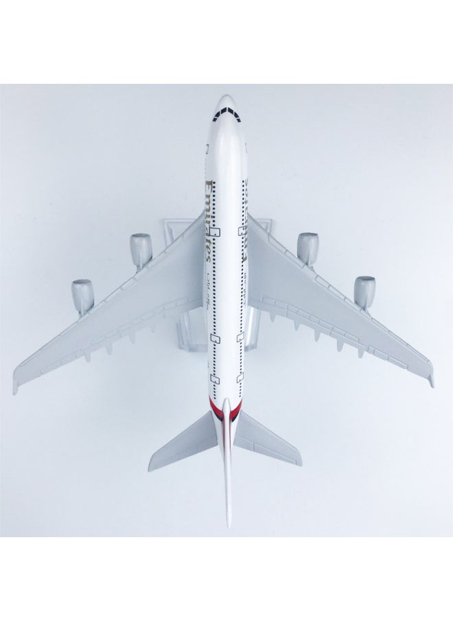16CM Alloy Plane Model UAE 380 Static Plane Model Collectibles Souvenirs Welcome-Color:fluorescent Yellow