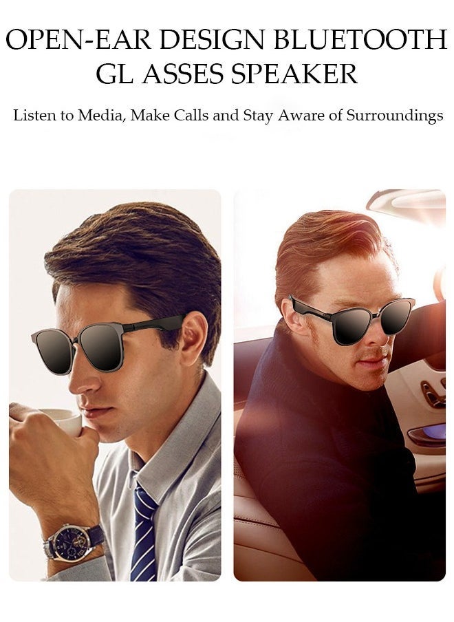 Smart Glasses,Bluetooth 5.0 Sunglasses Wireless Bluetooth Headset Waterproof Compatible with Smart Phones Easy to Make Phone Calls and Listen to Music Polarized Lenses